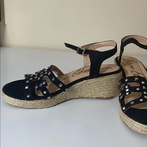 Sam Edelman kids Elsie Eleanor Wedge Sandal for girls in black